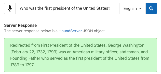 Searched Wikipedia for first US President