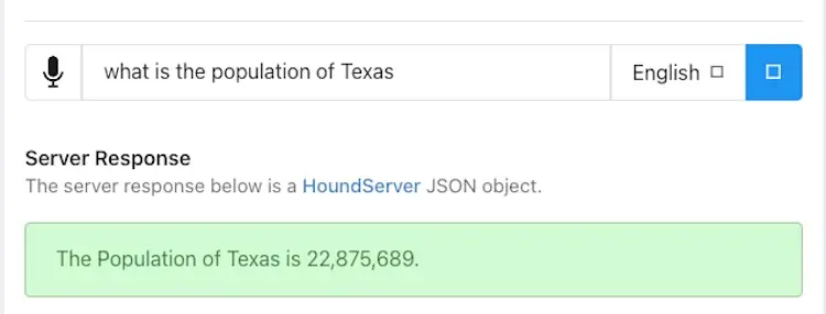 SoundHound returns the wrong answer for the population of Texas
