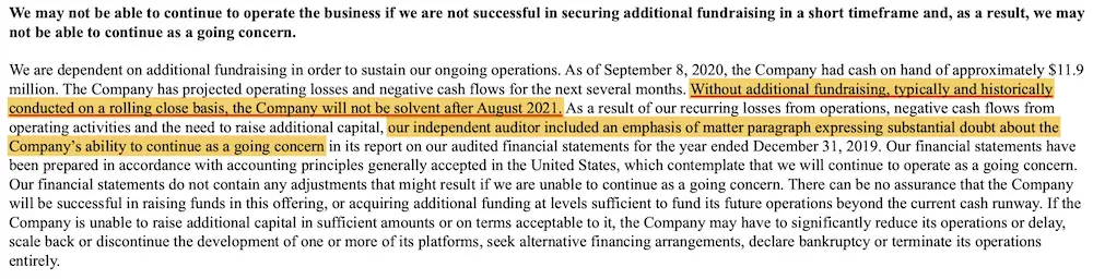 KSCP needs additional capital