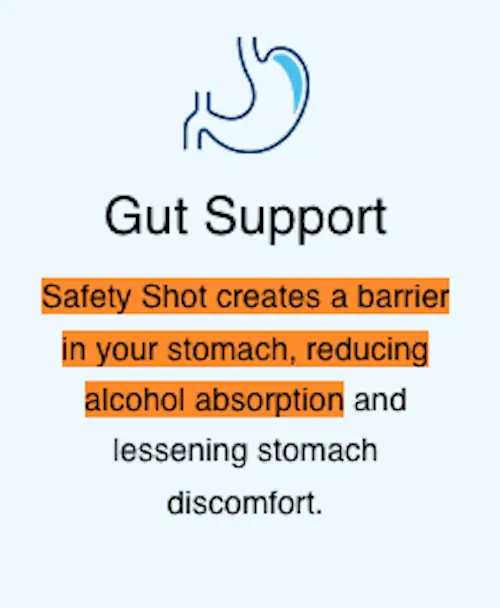 Stomach barrier to prevent alcohol absorption